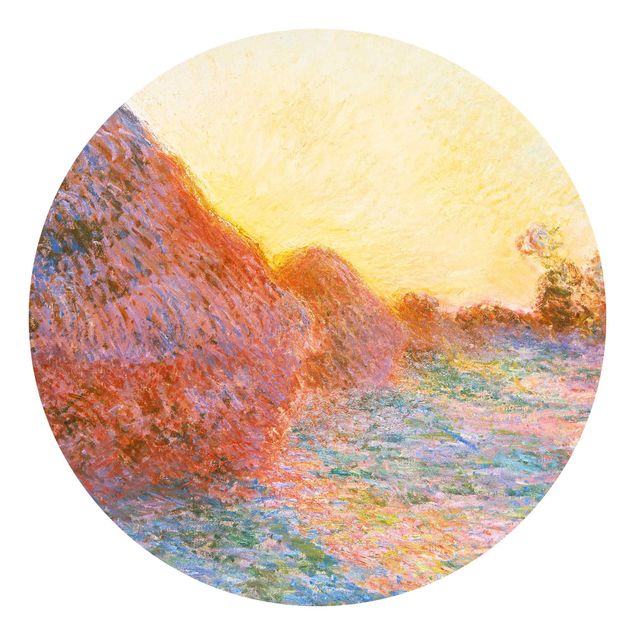 Runde Tapete selbstklebend - Claude Monet - Strohschober