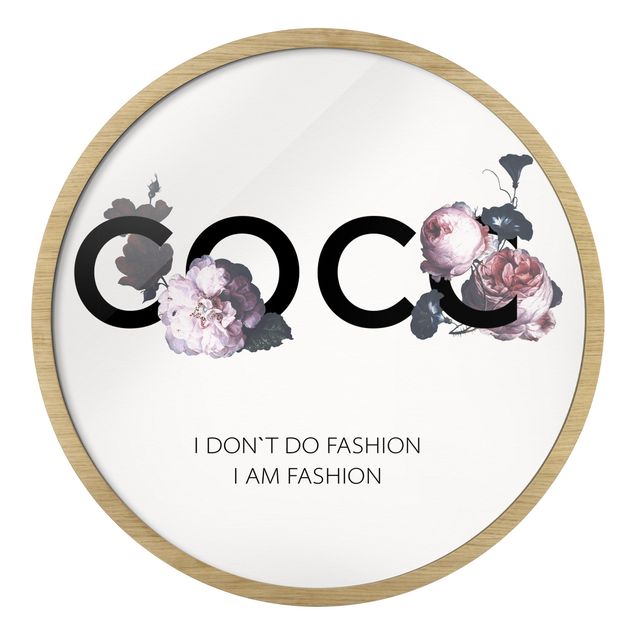 Rundes Gerahmtes Bild - COCO - I don´t do fashion Rosen