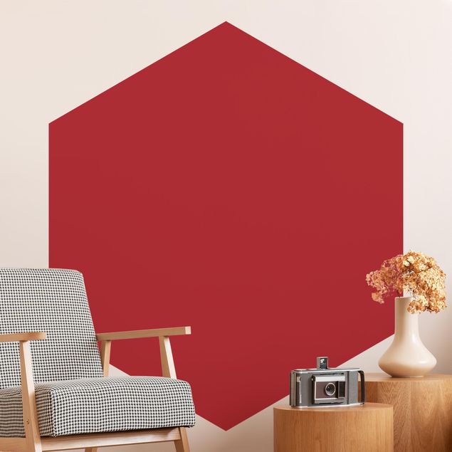 Hexagon Mustertapete selbstklebend - Colour Carmin