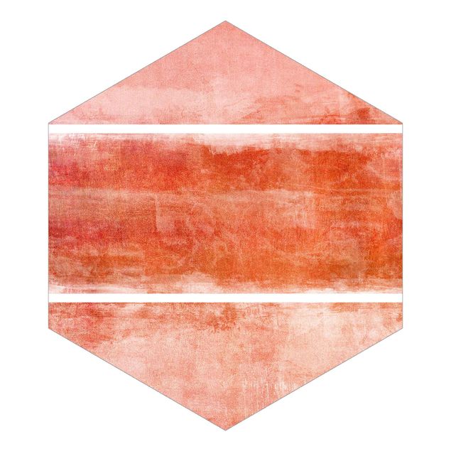 Hexagon Mustertapete selbstklebend - Colour Harmony Red