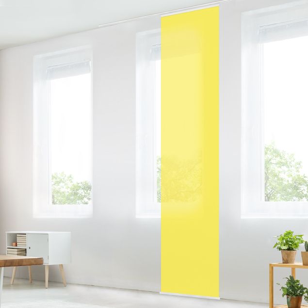 Schiebegardinen Set Unifarben - Colour Lemon Yellow