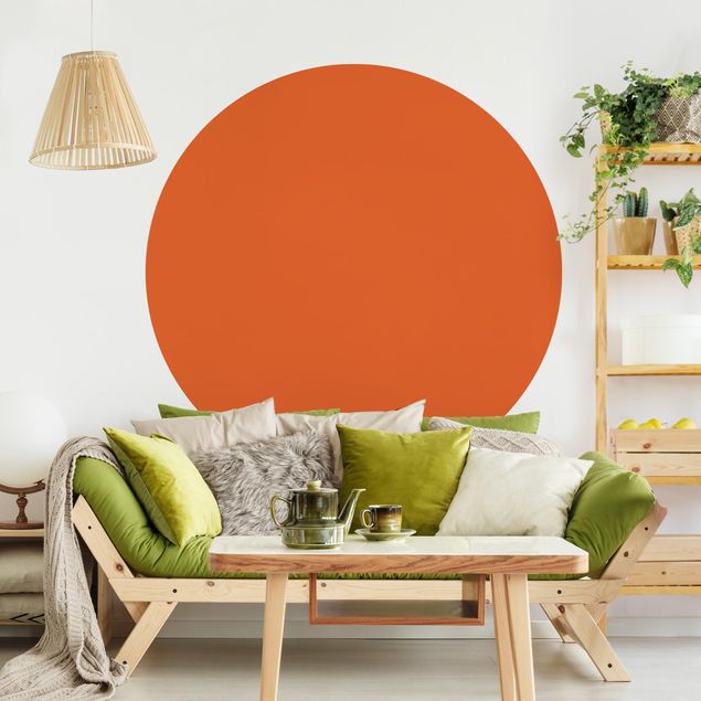 Runde Tapete selbstklebend - Colour Orange