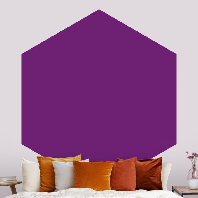Hexagon Mustertapete selbstklebend - Colour Purple
