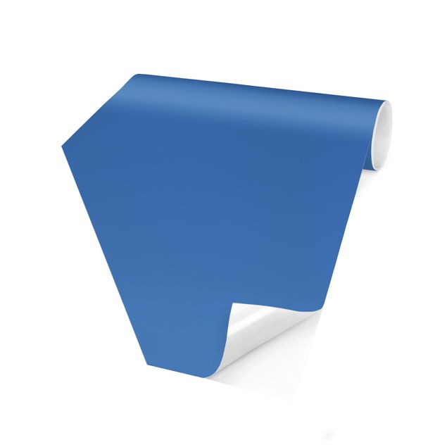 Hexagon Mustertapete selbstklebend - Colour Royal Blue