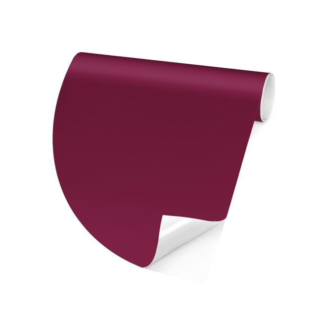 Runde Tapete selbstklebend - Colour Wine Red