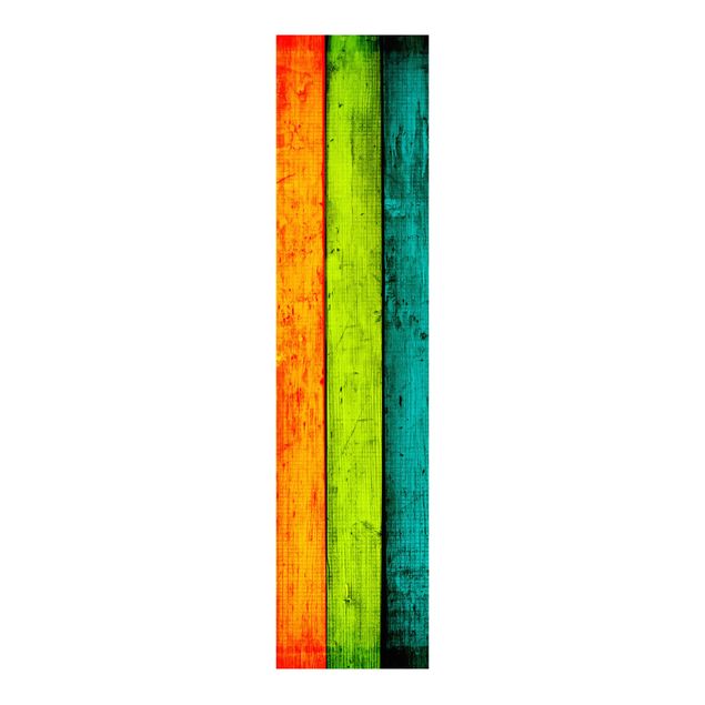 Schiebegardinen Set - Colourful Palisade - Flächenvorhänge