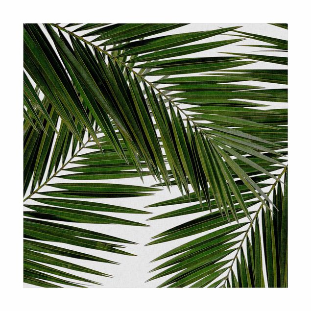 Teppich Natur Blick durch grüne Palmenblätter