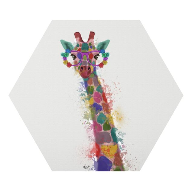 Hexagon Bild Forex - Regenbogen Splash Giraffe