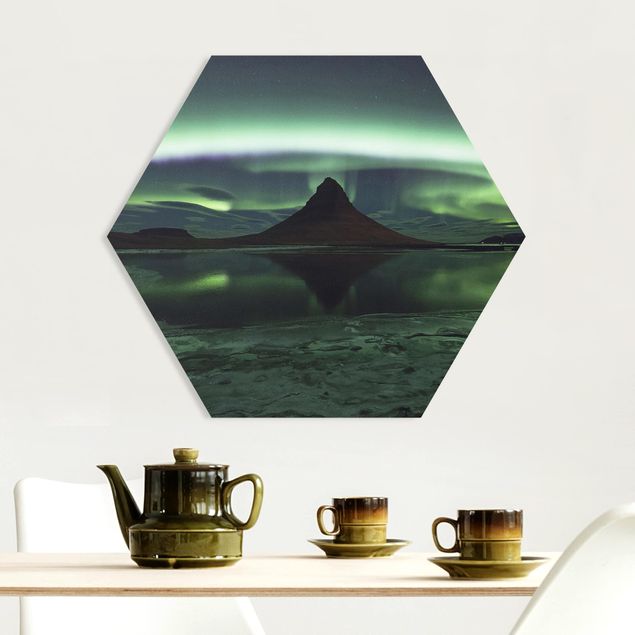 Hexagon Bild Forex - Polarlicht in Island