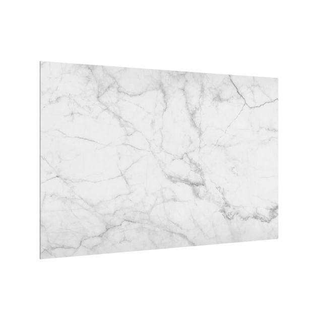 Spritzschutz Glas - Bianco Carrara - Querformat - 3:2