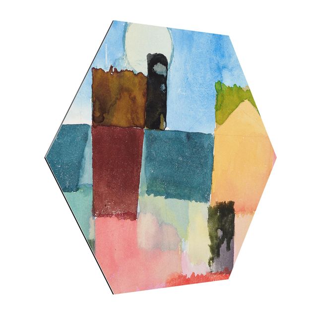 Hexagon Bild Alu-Dibond - Paul Klee - Mondaufgang