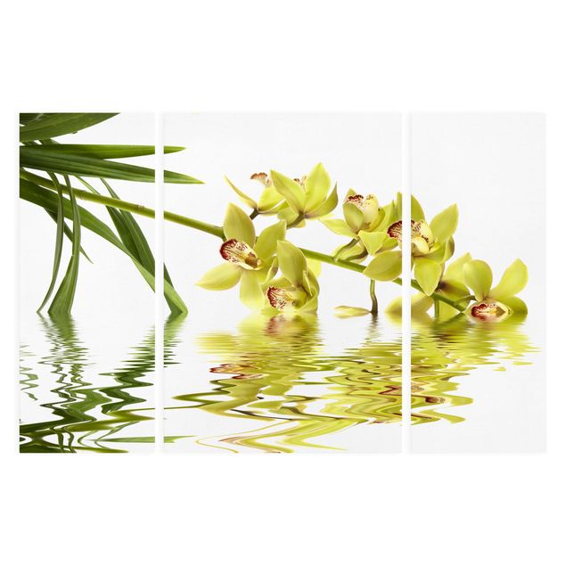 Leinwandbild 3-teilig - Elegant Orchid Waters - Triptychon