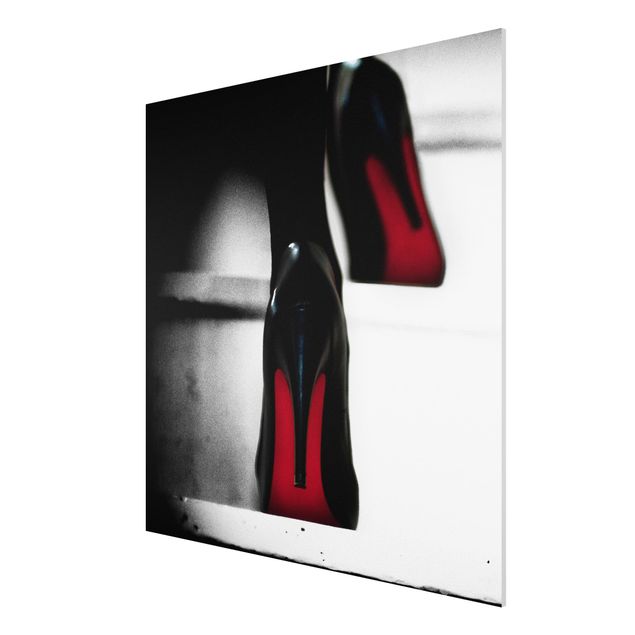 Forex Fine Art Print - High Heels in Rot - Quadrat 1:1