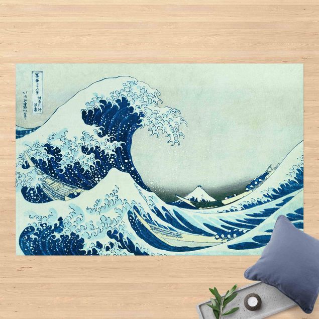 Teppich Vintage Katsushika Hokusai - Die grosse Welle von Kanagawa