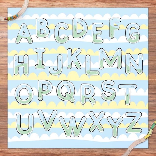 Moderner Teppich Ich lerne das Alphabet von A bis Z