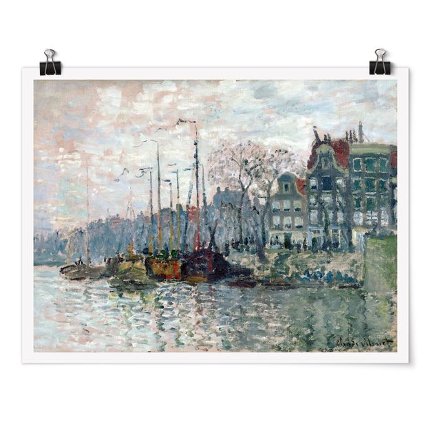 Poster - Claude Monet - Kromme Waal Amsterdam - Querformat 3:4