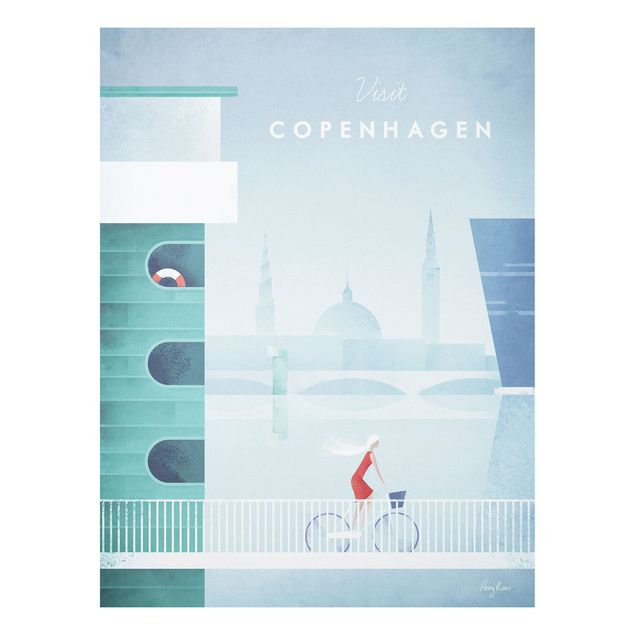 Forex Fine Art Print - Reiseposter - Kopenhagen - Hochformat 4:3