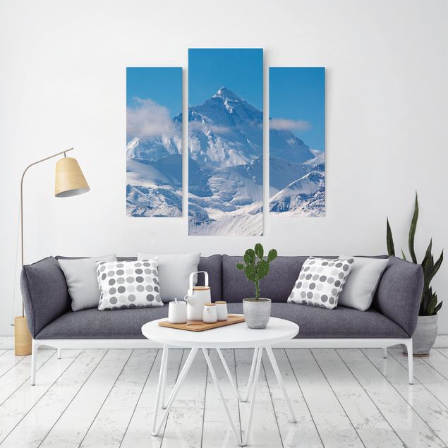 Leinwandbild 3-teilig - Mount Everest - Galerie Triptychon
