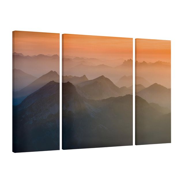 Leinwandbild 3-teilig - Blick von der Zugspitze - Triptychon