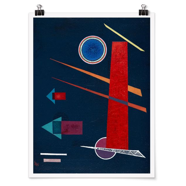 Poster - Wassily Kandinsky - Mächtiges Rot - Hochformat 3:4