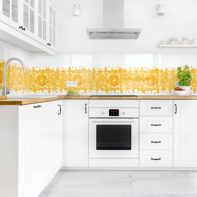 Küchenrückwand - Retro Orange Pattern