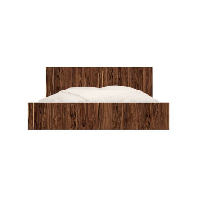 Möbelfolie für IKEA Malm Bett niedrig 140x200cm - Klebefolie Santos Palisander
