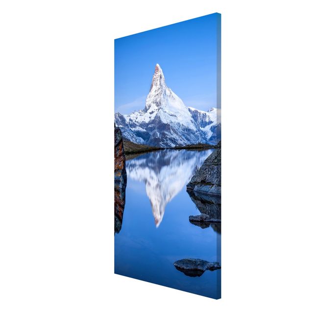 Magnettafel - Stellisee vor dem Matterhorn - Hochformat 3:4