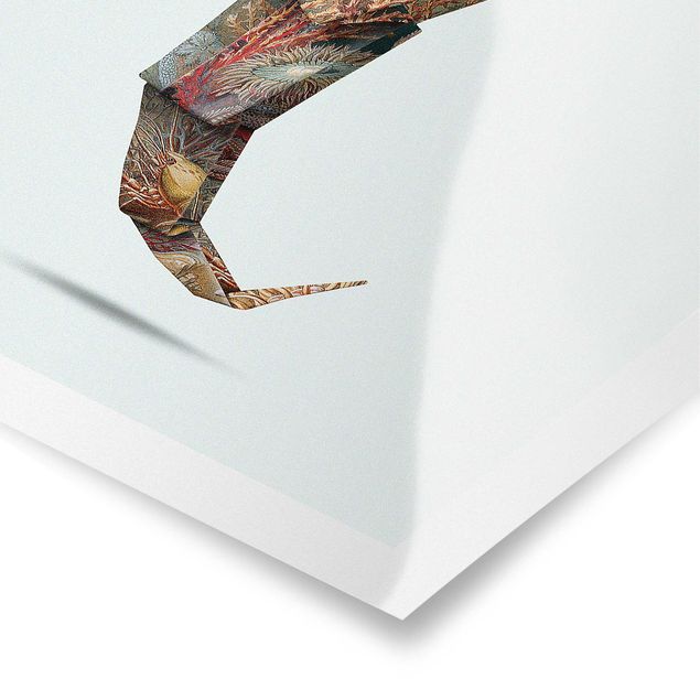 Poster - Jonas Loose - Origami Seepferdchen - Hochformat 3:2