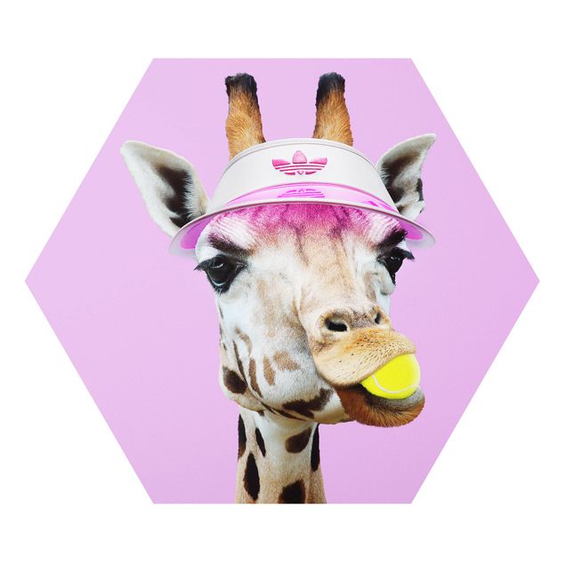 Hexagon Bild Forex - Jonas Loose - Giraffe beim Tennis