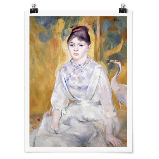 Poster - Auguste Renoir - Junges Mädchen mit Schwan - Hochformat 3:4