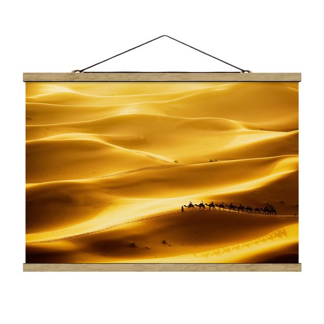 Stoffbild mit Posterleisten - Golden Dunes - Querformat 3:2