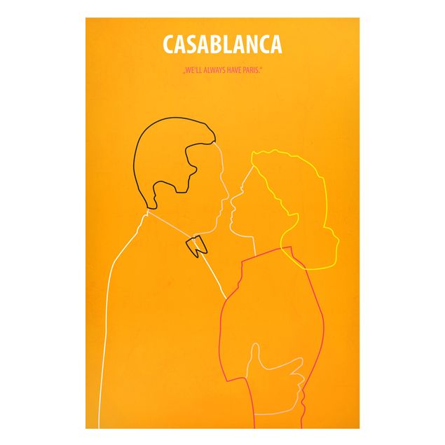 Magnettafel - Filmposter Casablanca - Memoboard Hochformat 3:2