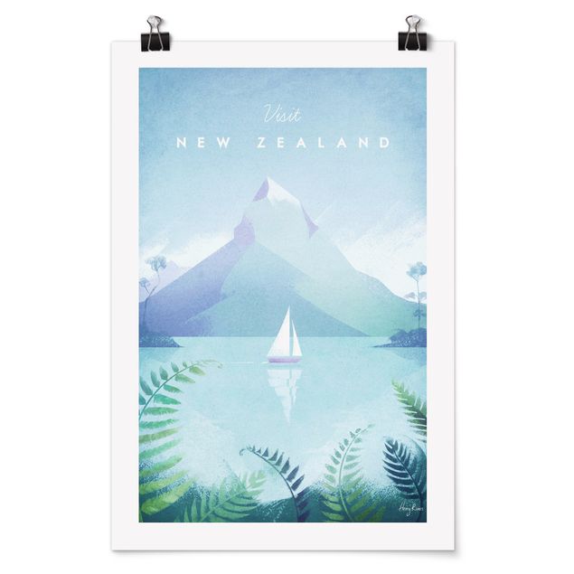 Poster - Reiseposter - Neuseeland - Hochformat 3:2