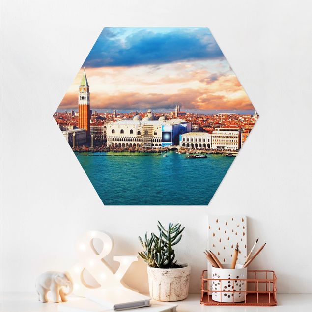 Hexagon Bild Alu-Dibond - Venezia Eve
