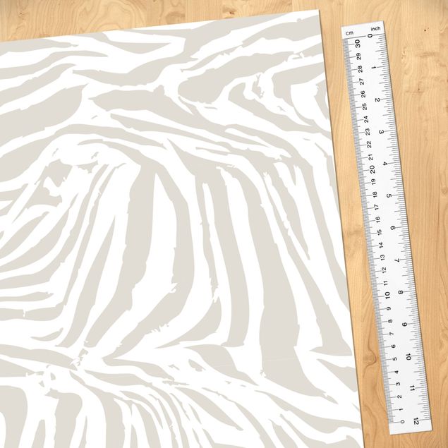 Klebefolie - Zebra Design hellgrau Streifenmuster