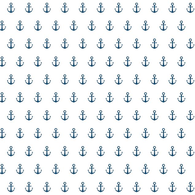 Klebefolie - Maritimes Anker Monogramm Muster in blau auf weiss
