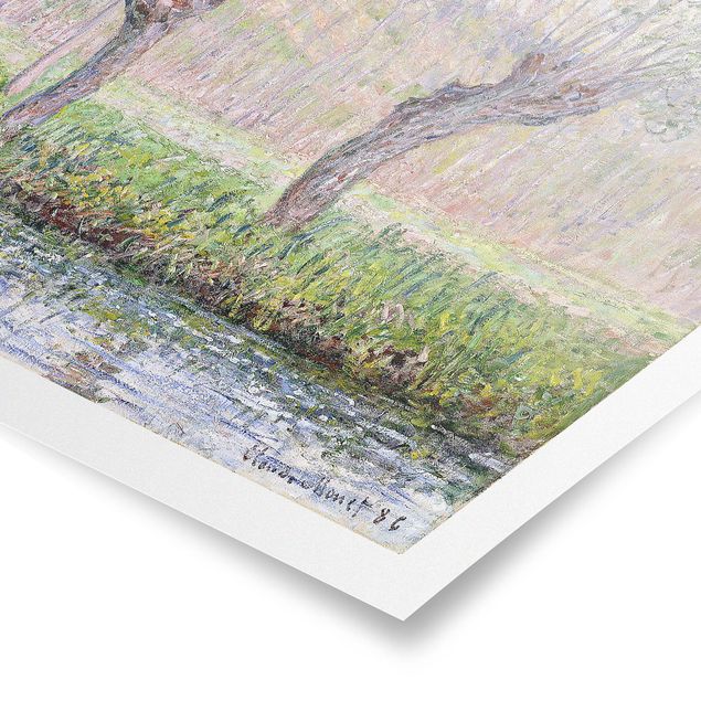 Poster - Claude Monet - Weidenbäume Frühling - Querformat 3:4