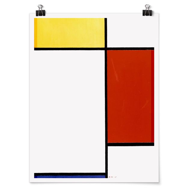 Poster - Piet Mondrian - Komposition I - Hochformat 3:4