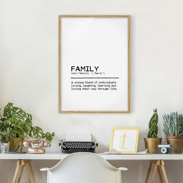 Bild mit Rahmen - Definition Family Unique - Hochformat