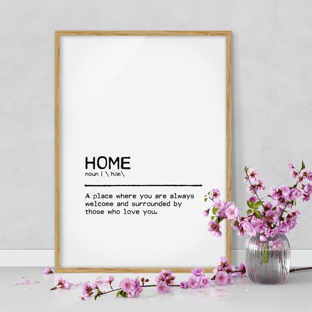 Bild mit Rahmen - Definition Home Welcome - Hochformat