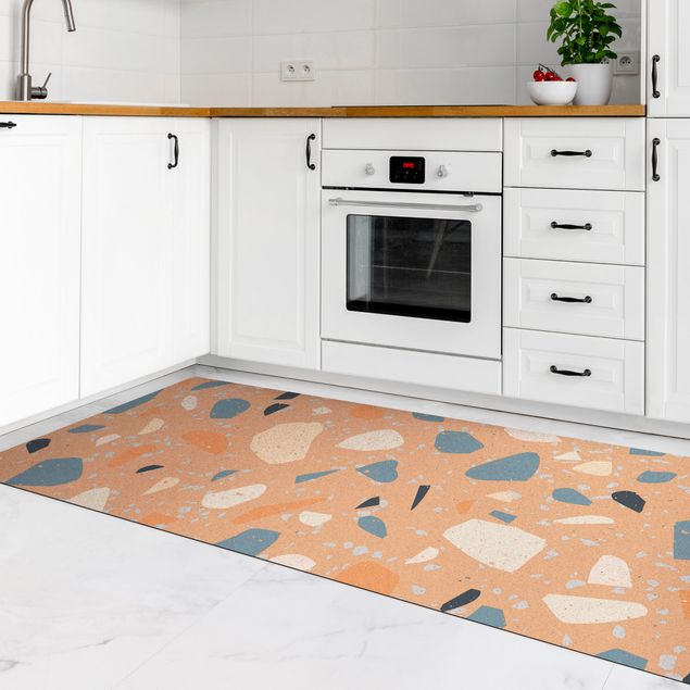 Teppich Esszimmer Detailliertes Terrazzo Muster Asti