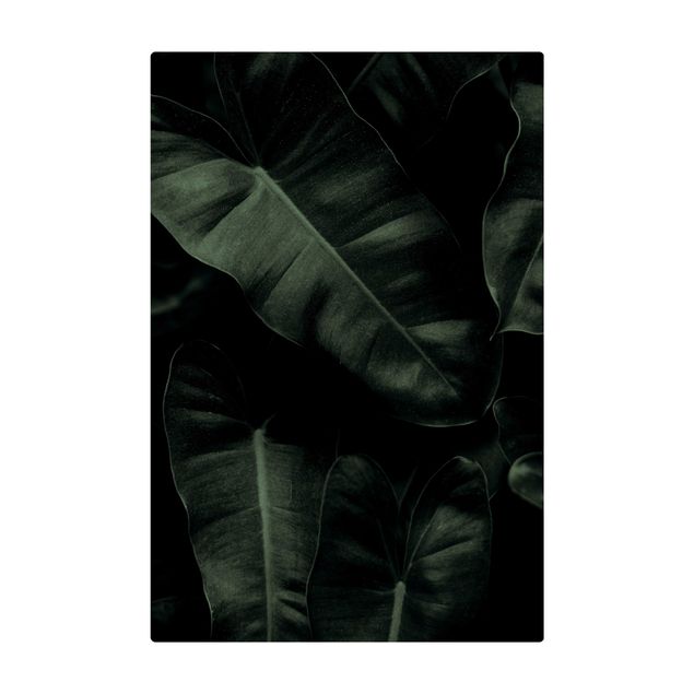 Teppich klein Dschungel Blätter Dunkelgrün