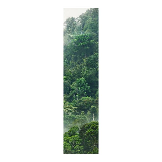 Schiebegardinen Set - Dschungel im Nebel - 4 Flächenvorhänge