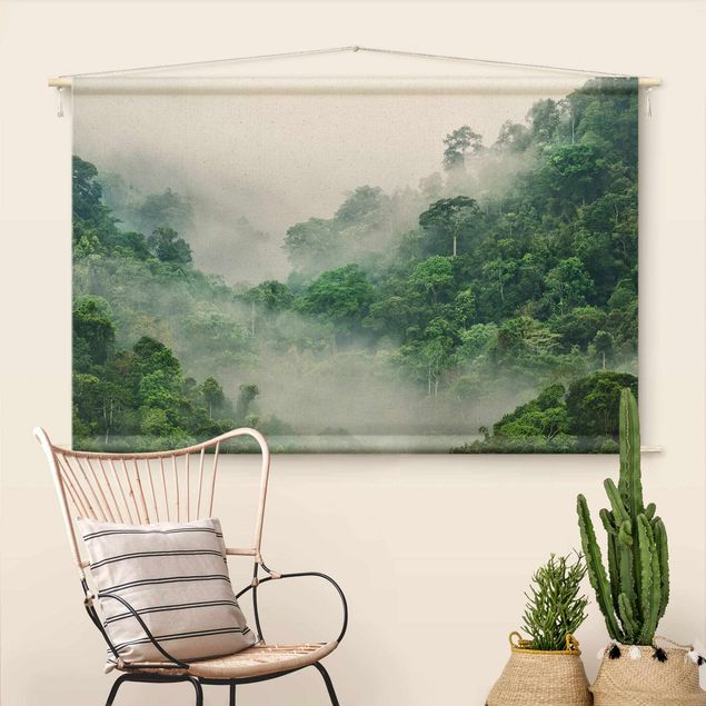Wandbehang Natur Dschungel im Nebel