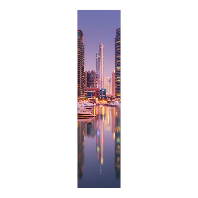 Schiebegardinen Set - Dubai Skyline und Marina - Flächenvorhänge
