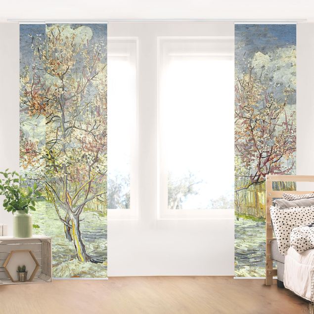 Schiebegardinen Set - Vincent van Gogh - Blühende Pfirsichbäume - Flächenvorhänge
