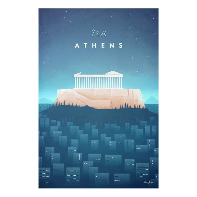 Forex Fine Art Print - Reiseposter - Athen - Hochformat 3:2