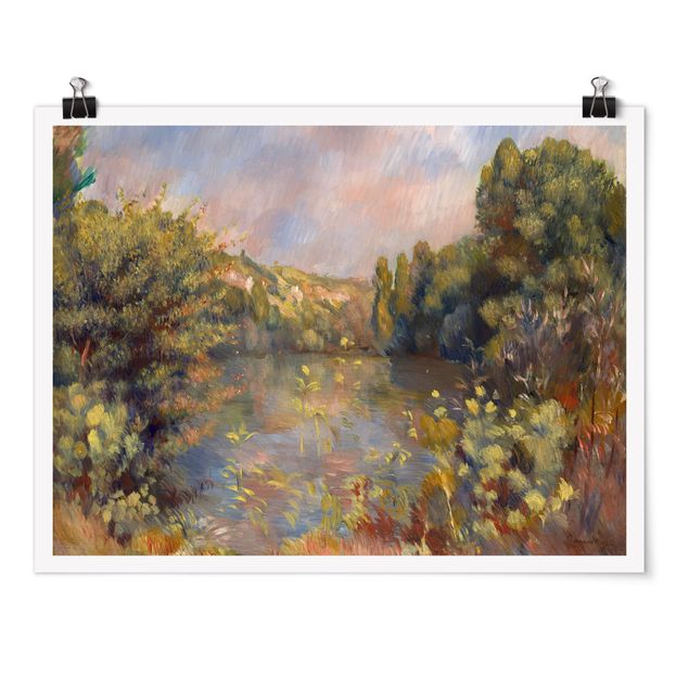 Poster - Auguste Renoir - Landschaft mit See - Querformat 3:4