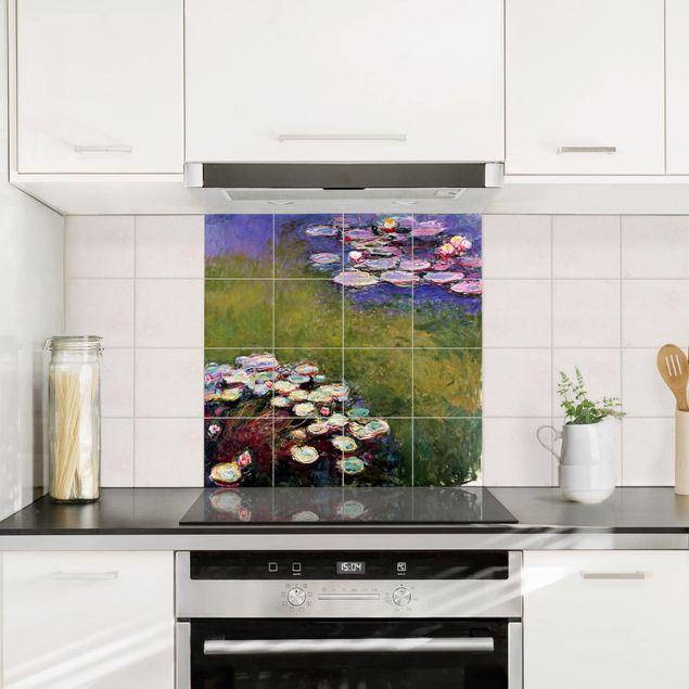 Fliesenbild - Claude Monet - Seerosen - Fliesensticker Set quadratisch