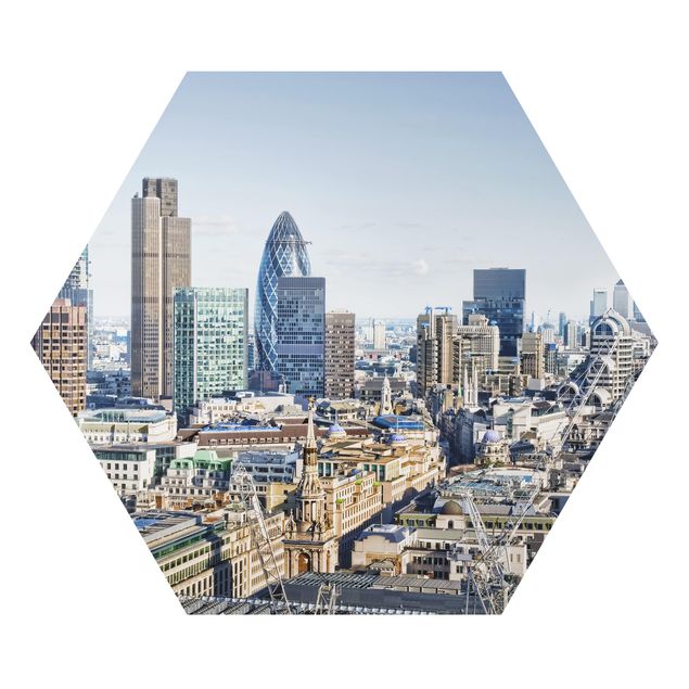 Hexagon Bild Alu-Dibond - City of London